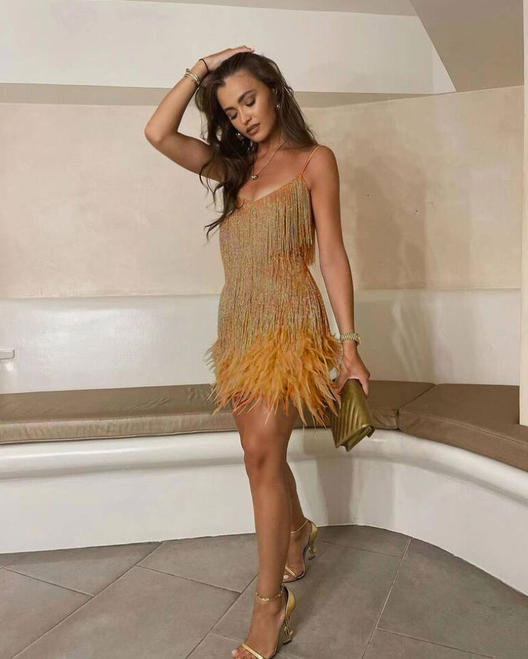 Women's Stylish Cocktail Dress - Samba Design-The Yellow Prime