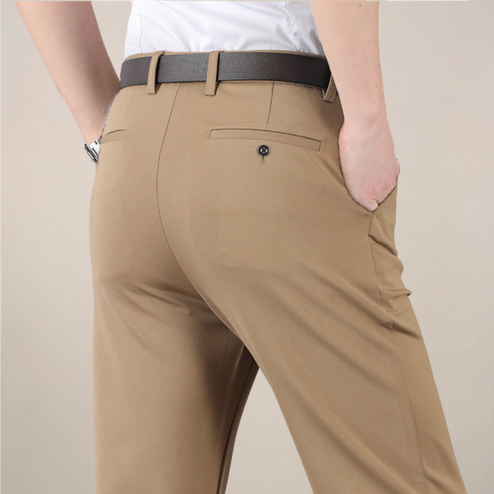 Samuel | Men's Slim Fit Stretch Waist Trousers-The Yellow Prime