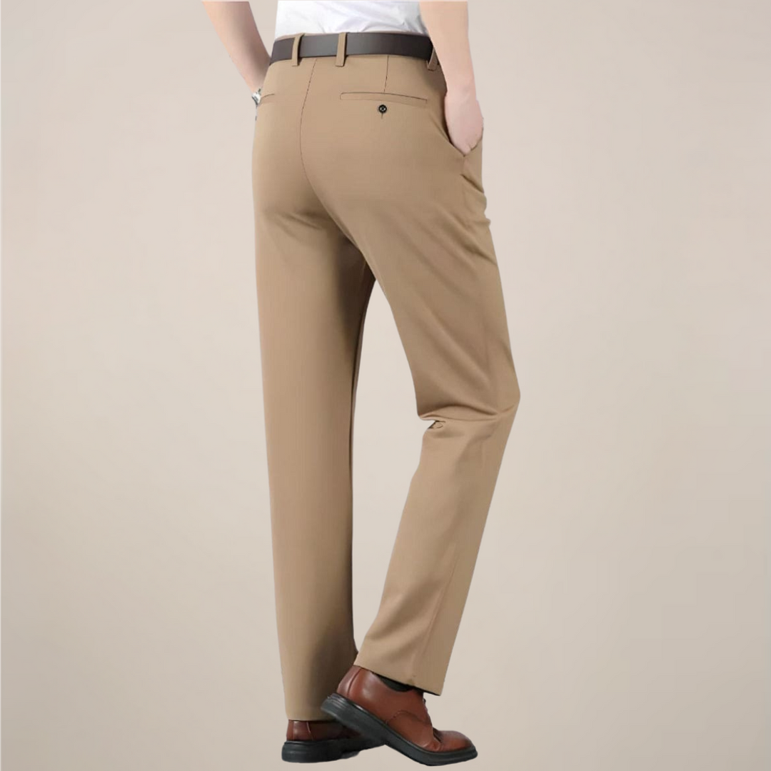 Samuel | Men's Slim Fit Stretch Waist Trousers-The Yellow Prime