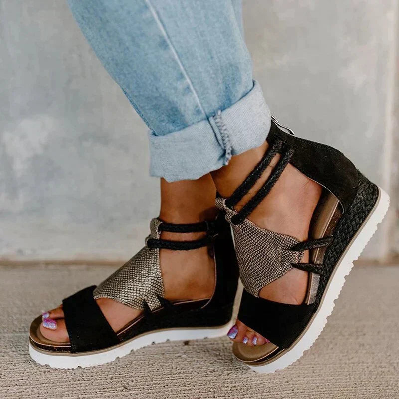 Hazel | Women's Elegant Summer Sandals with Elevated Heel-The Yellow Prime