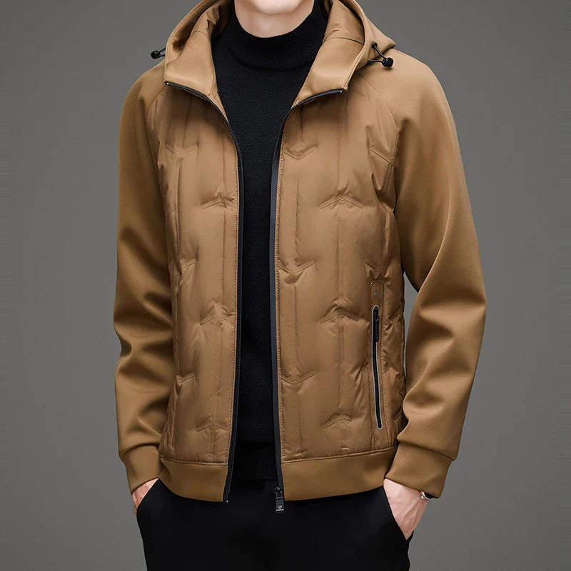 Men's Quilted Hooded Jacket - Ridgefield Style-The Yellow Prime