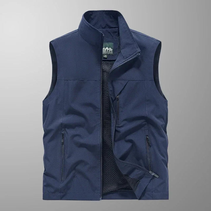 Men's Waterproof Versatile Sleeveless Vest - Lightweight Polyester