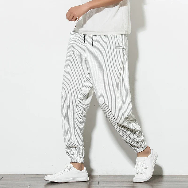 Men's Cotton Linen Pants-The Yellow Prime
