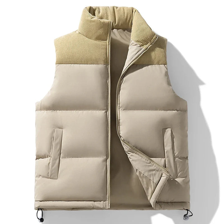 Men's Quilted Puffer Vest Jacket for Warmth and Style