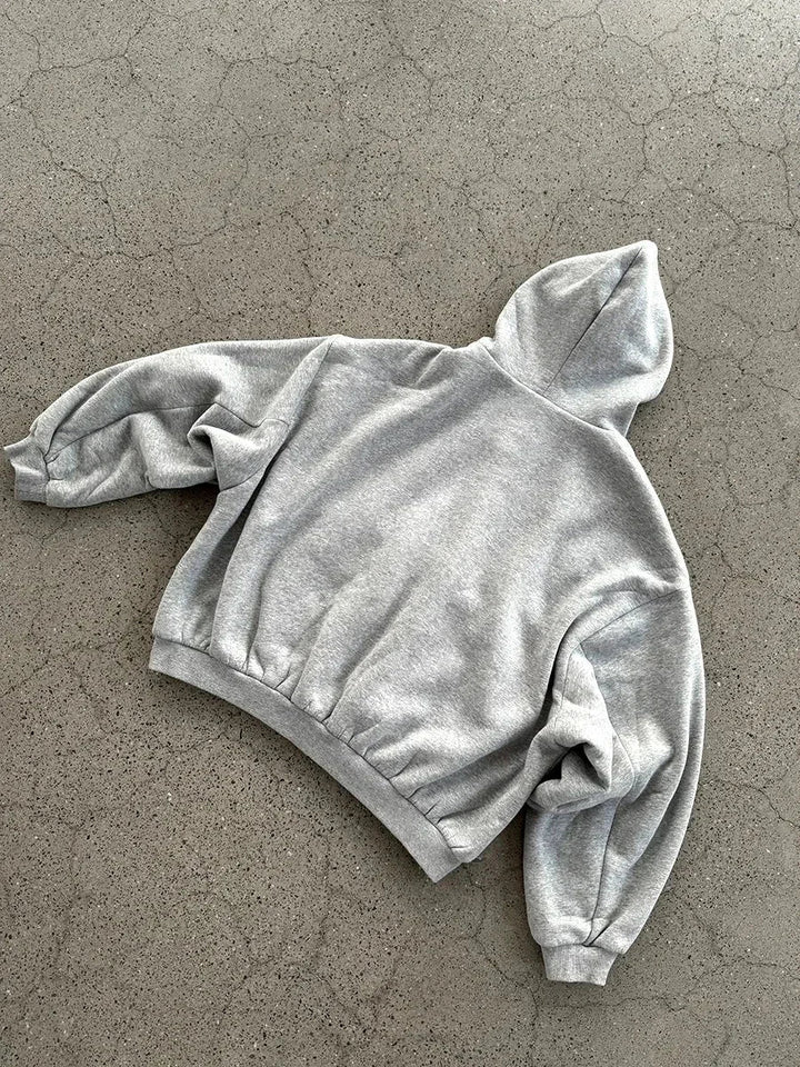 Men's Oversized Cozy Zip Hoodie - Boxy Cut, Cotton Blend-The Yellow Prime