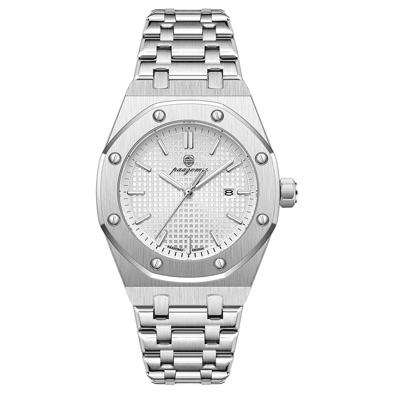Men's Waterproof Quartz Stainless Steel Business Watch with Date-The Yellow Prime