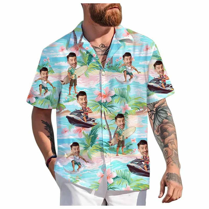 Men's Custom 3D Printed Funny Hawaiian Shirt for Beach Wear-The Yellow Prime