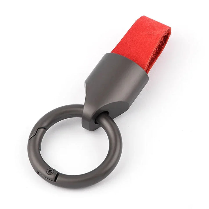 Women's Cowhide Leather Keychain Carabiner Ring for Daily Use-The Yellow Prime