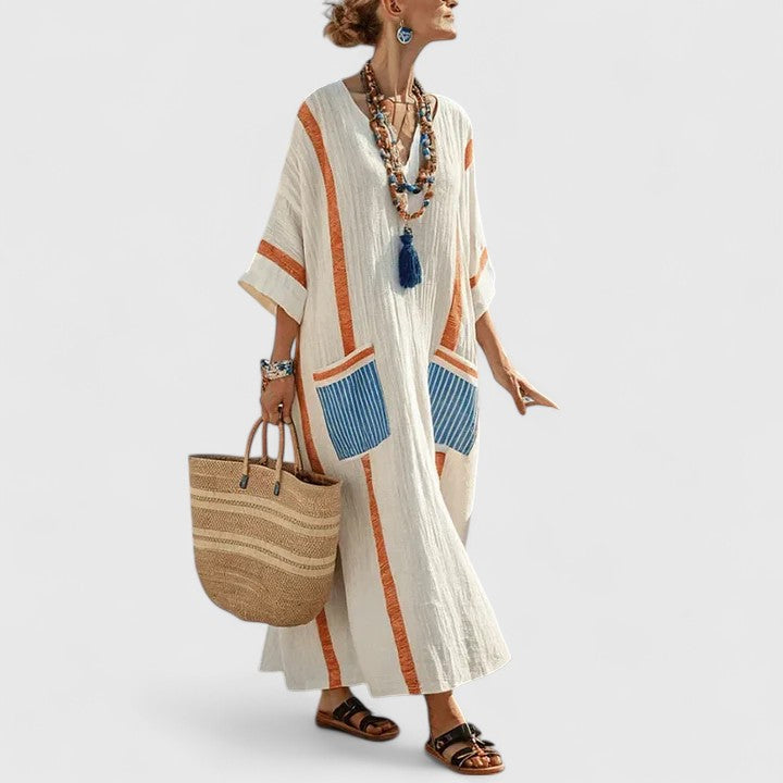 Freya | Women's Maxi Dress with Pockets - Boho Style-The Yellow Prime