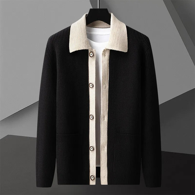 Men's Two-Tone Cardigan-The Yellow Prime