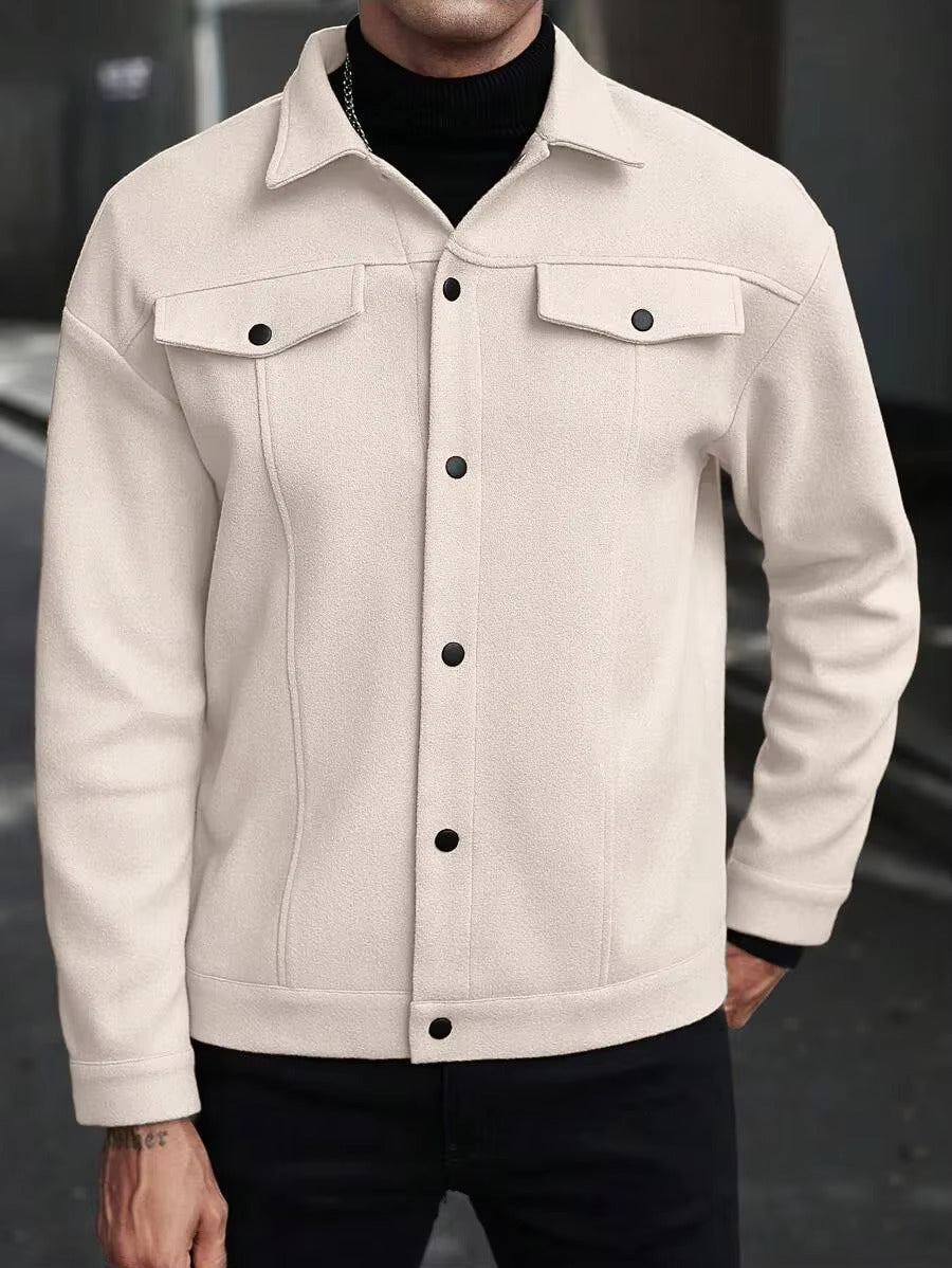 Evan | Men's Wool Button-Up Jacket