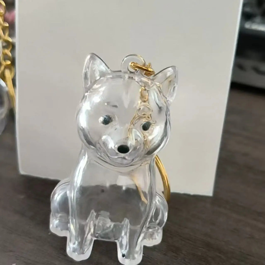 Women's Dog Hair Keepsake Keychain Clear Resin Pendant Charm-The Yellow Prime