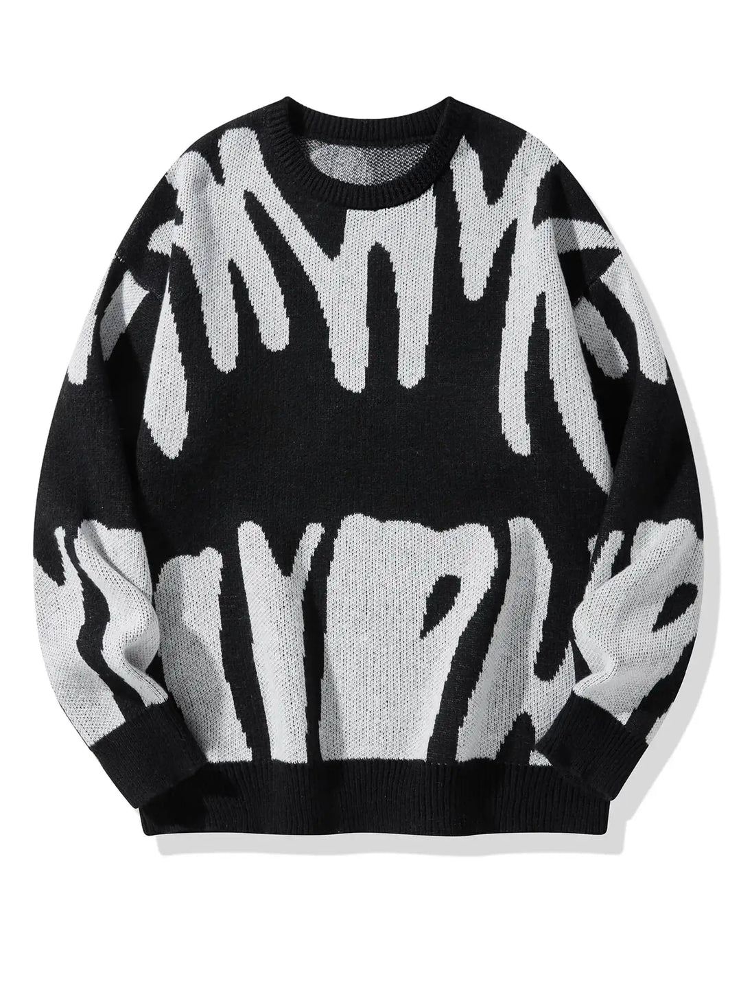 Tyler | Men's Oversized Abstract Wool Pullover Sweater