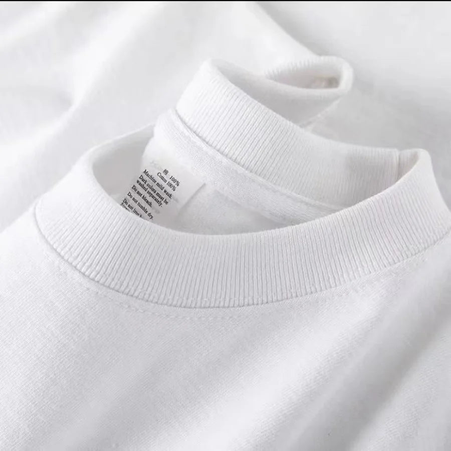 Men's Solid Color 100% Cotton Short-Sleeve T-Shirt for Summer-The Yellow Prime