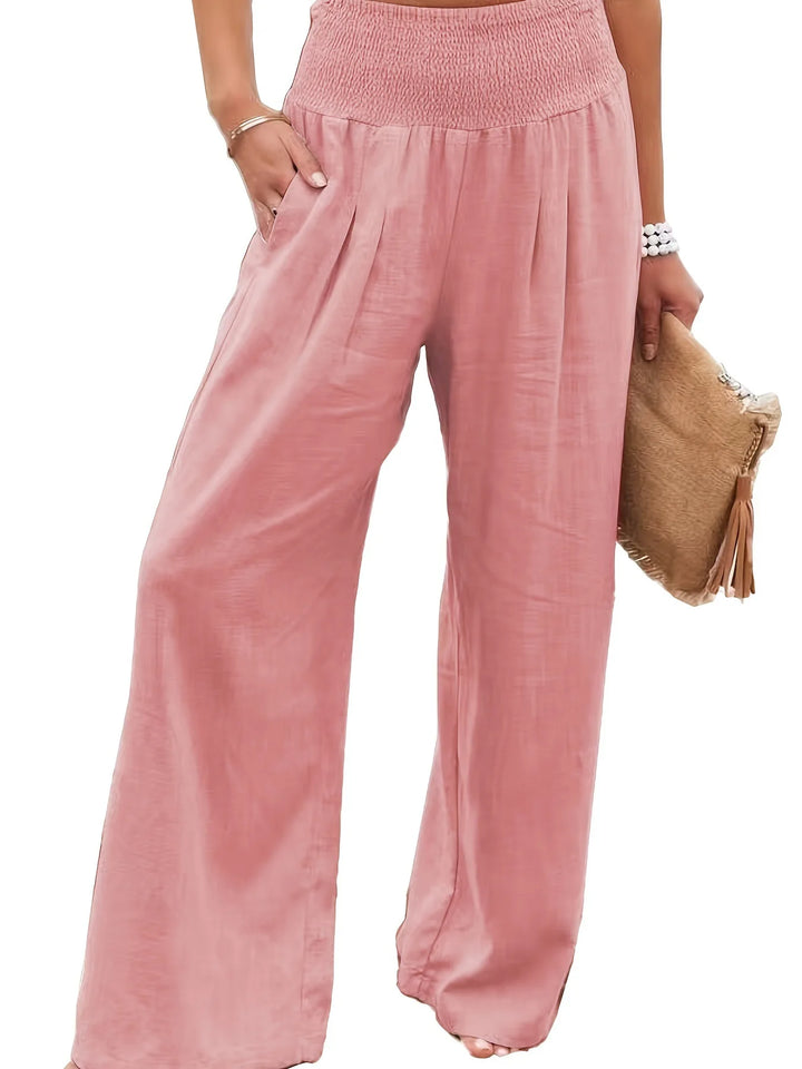 Women's casual drawstring wide-leg pants for spring and summer-The Yellow Prime