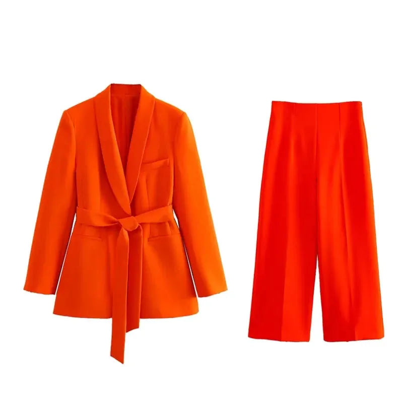 Women's Stylish Blazer Set - Chic Blazer and Pants Combo-The Yellow Prime
