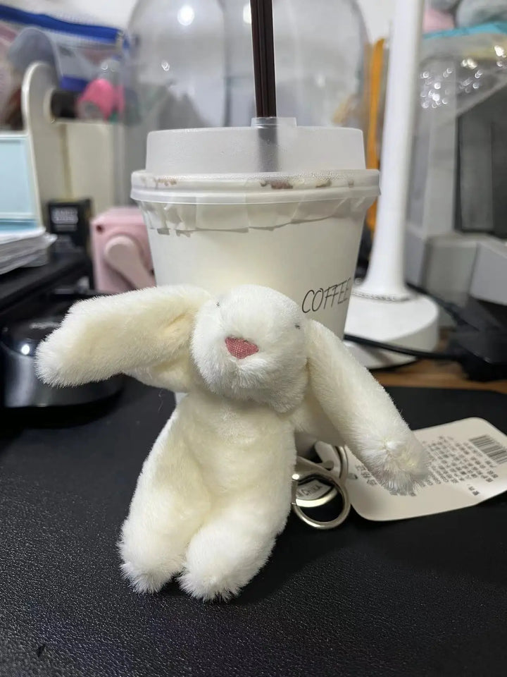 Women's Cute Bunny Plush Keychain Soft Bag Charm Gift-The Yellow Prime