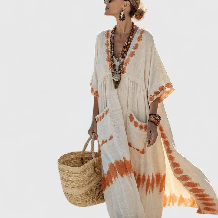 Freya | Women's Maxi Dress with Pockets - Boho Style-The Yellow Prime