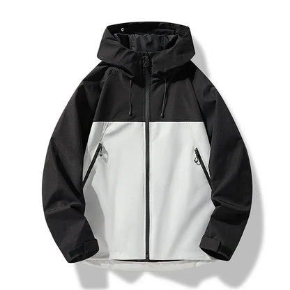 Men's Waterproof Windproof Shell Jacket with Hood