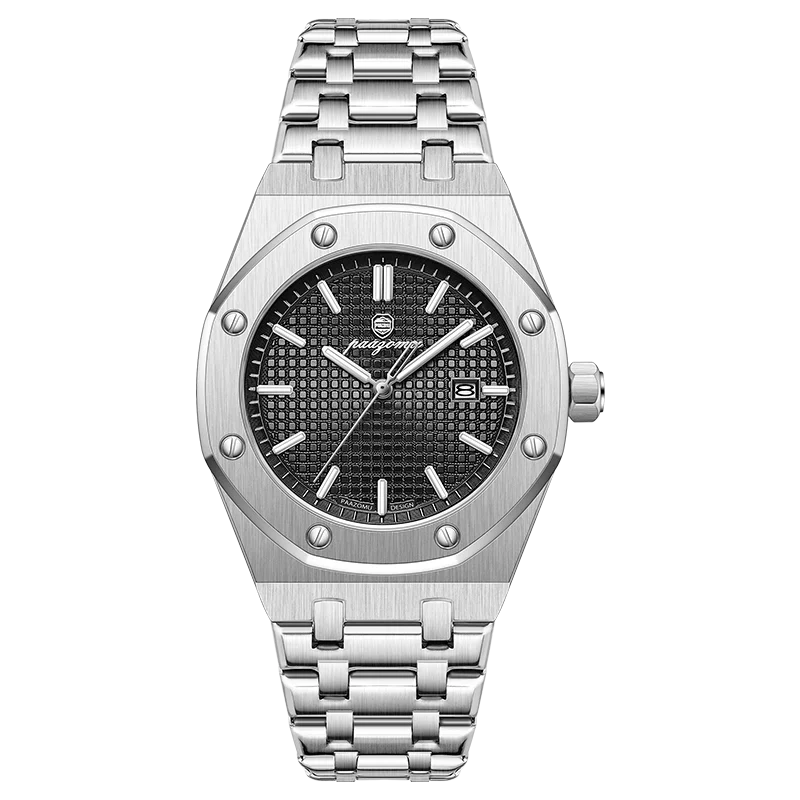 Men's Waterproof Quartz Stainless Steel Business Watch with Date-The Yellow Prime