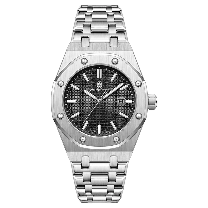 Men's Waterproof Quartz Stainless Steel Business Watch with Date-The Yellow Prime