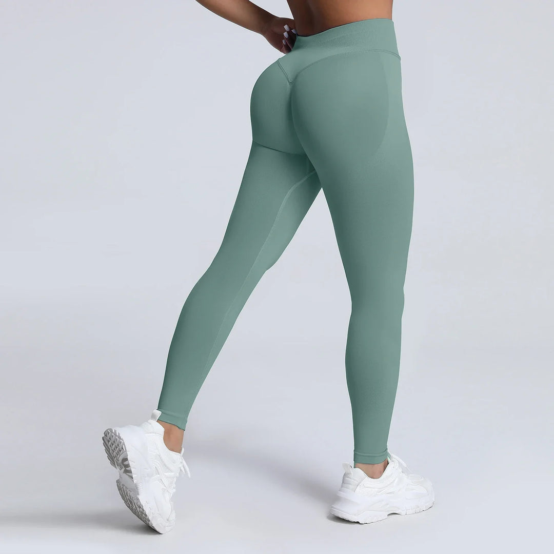 Women's Push-Up Low-Rise Seamless Yoga Leggings for Fitness