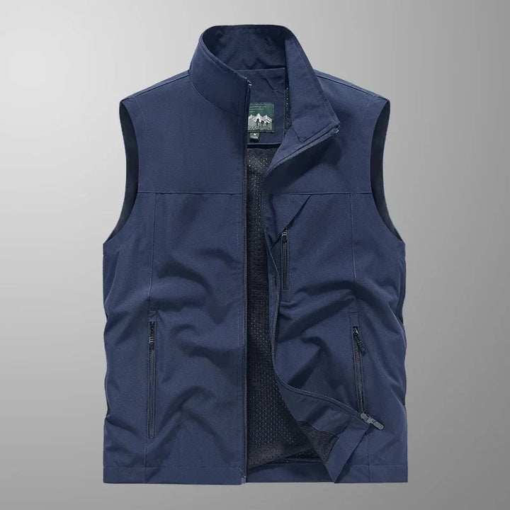 Men's Waterproof Versatile Sleeveless Vest - Lightweight Polyester