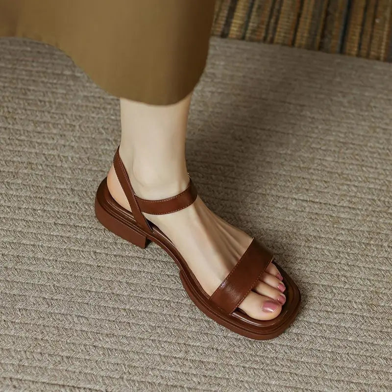 Sophia | Women's Leather Sandals-The Yellow Prime