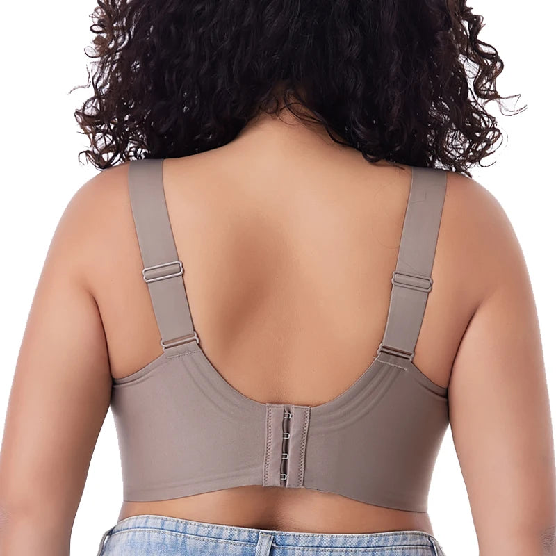 Women's Seamless Plus Size Push-Up Bra Thin Cup Wireless Bralette-The Yellow Prime