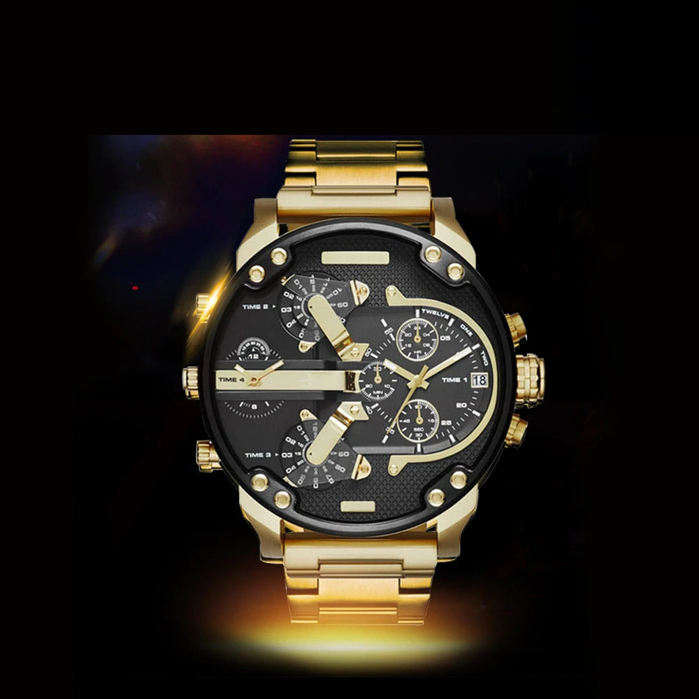 Men's sleek chronograph watch – sophisticated stainless steel design-The Yellow Prime