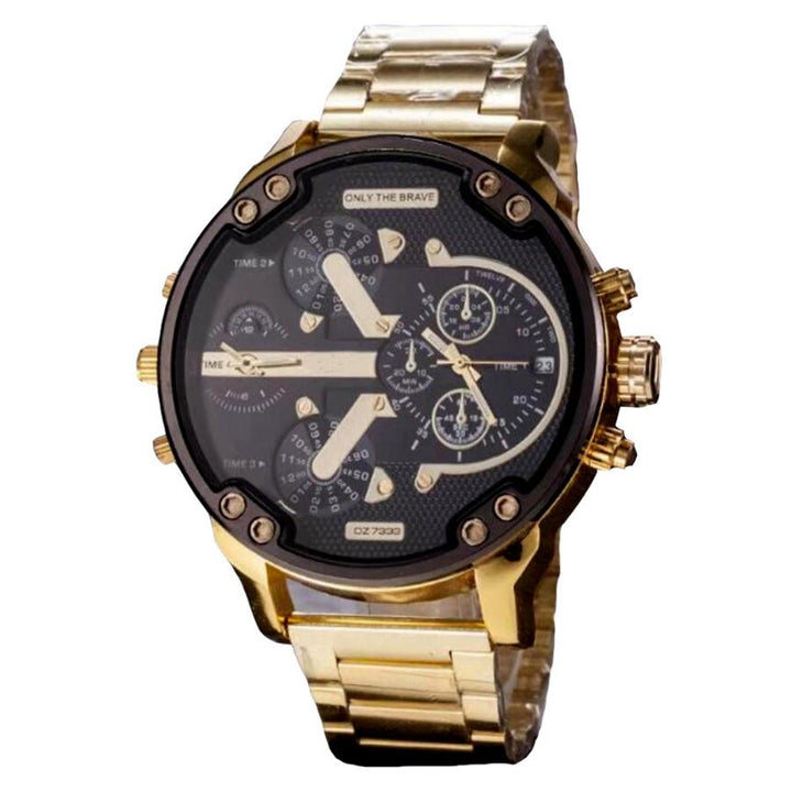 Men's sleek chronograph watch – sophisticated stainless steel design-The Yellow Prime