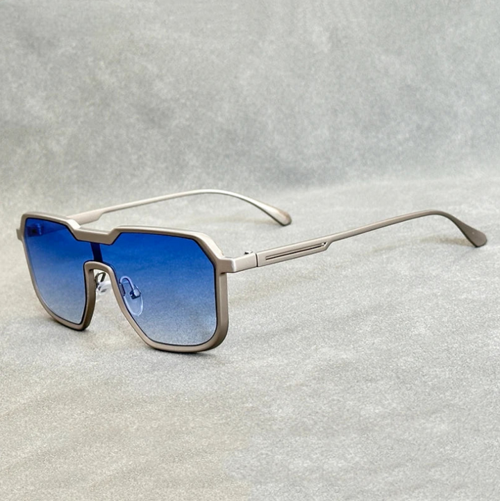 UV Protection Aviator Sunglasses – Geometric Frame Shades