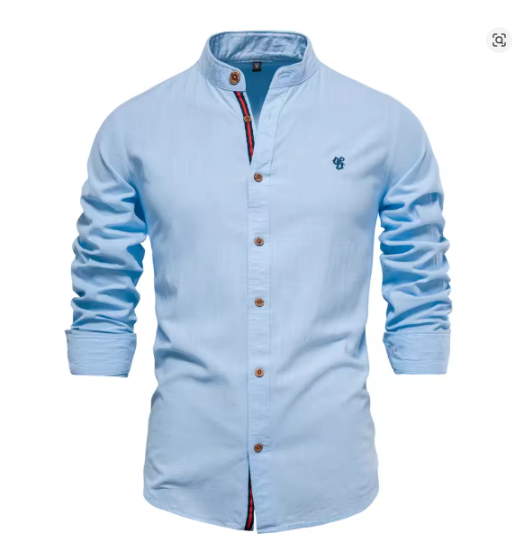 Men's Elegant Linen Dress Shirt-The Yellow Prime