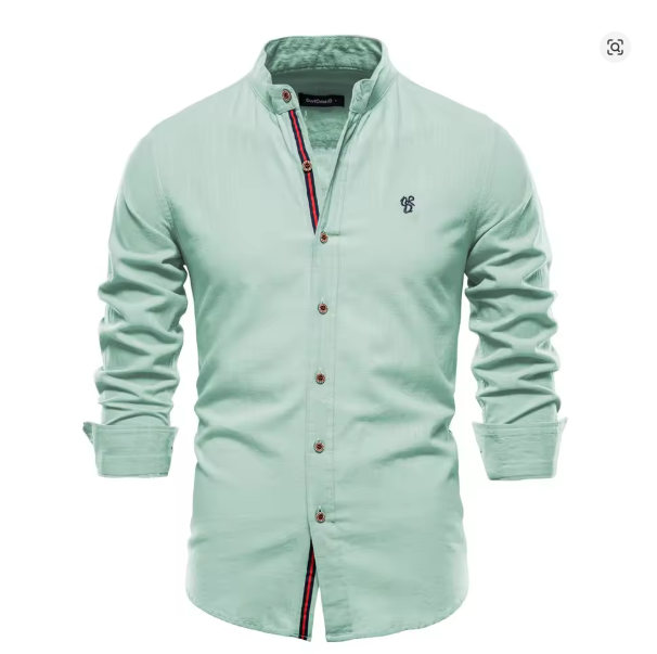 Men's Elegant Linen Dress Shirt-The Yellow Prime