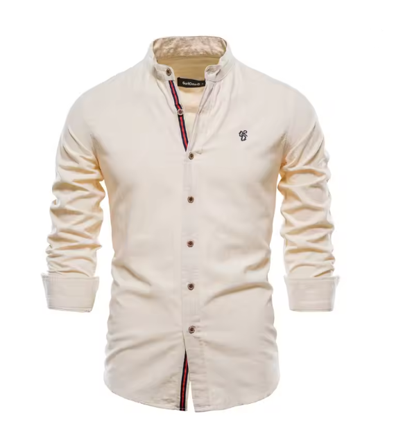 Men's Elegant Linen Dress Shirt-The Yellow Prime