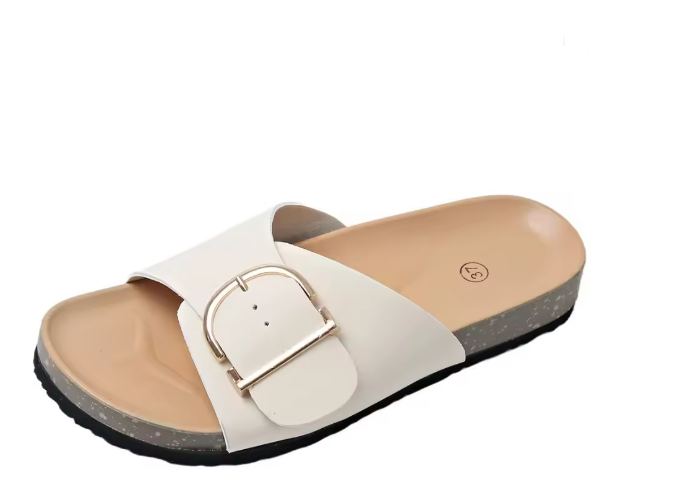 Navy | Women's Orthopedic Flat Sandals with Adjustable Straps-The Yellow Prime