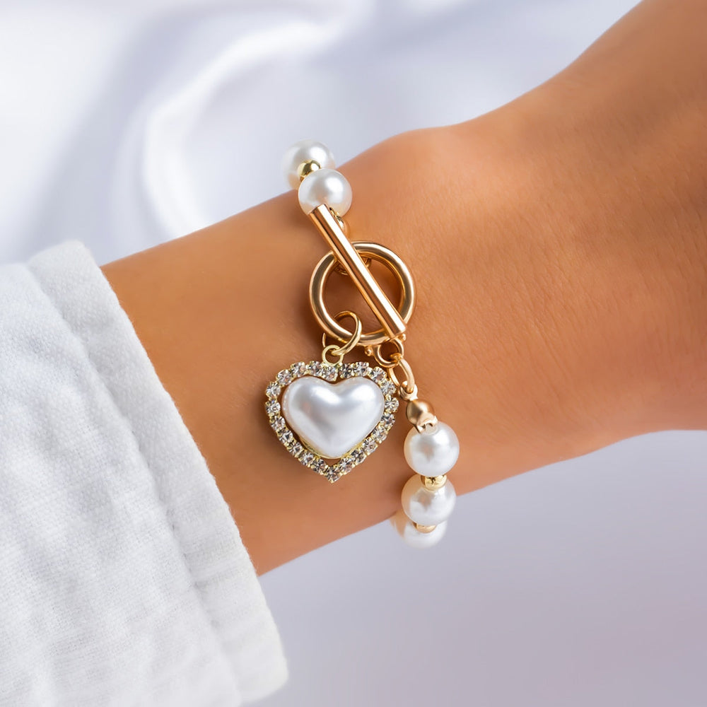 Elegant Bracelet with Freshwater Pearl Pendant for Women-The Yellow Prime