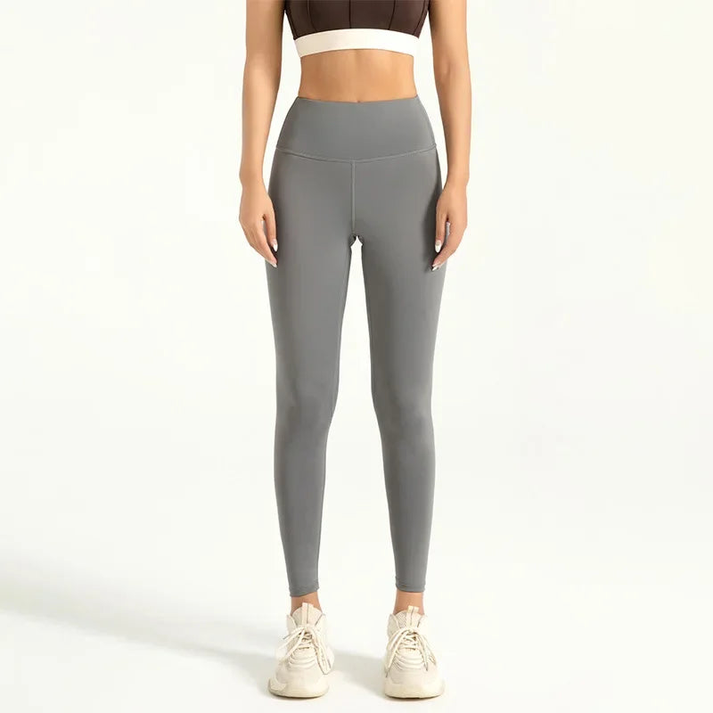 Leggings de ginásio Y2K de cintura subida para mulher, com efeito lifting no rabo