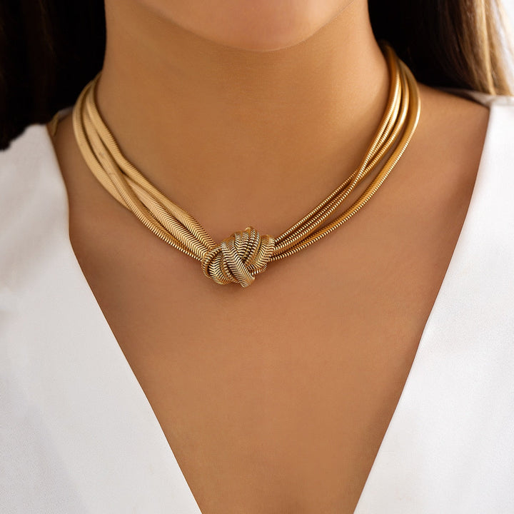Eliana | Women's Trendy Elegant Knot Necklace-The Yellow Prime