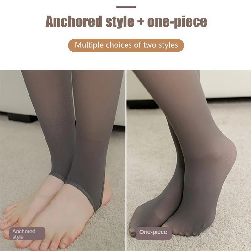 Women's Thermal Fleece Leggings - Warm, Elastic, High Waist Tights-The Yellow Prime