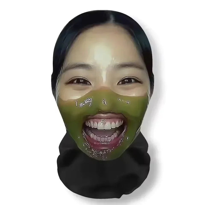 Halloweens morsomme cosplay-parykk- og maskesett for kreativ hodebekledning