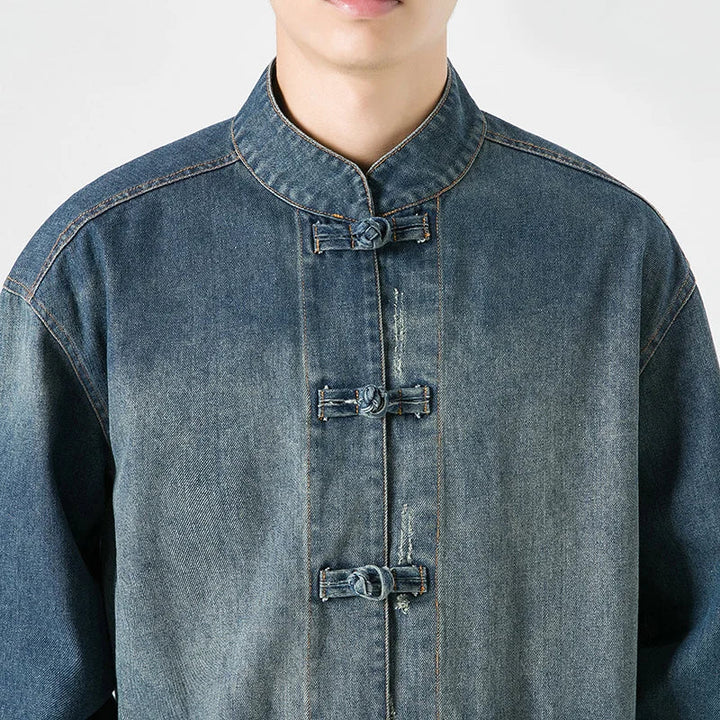 Men's Washed Denim Jacket - Eastbound Style-The Yellow Prime