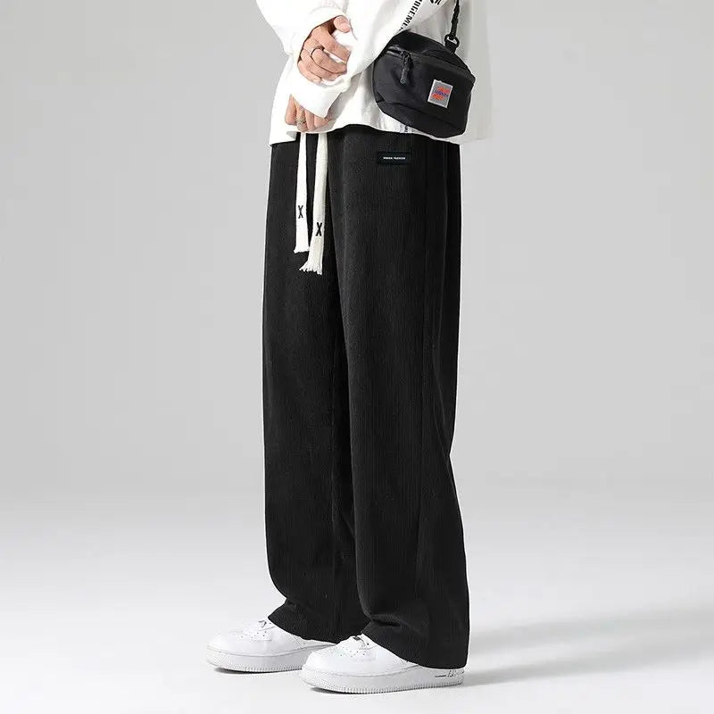 Men's Relaxed Fit Corduroy Drawstring Sweatpants