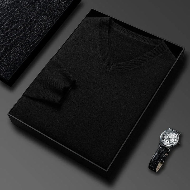 James | Men's Wool V-Neck Sweater