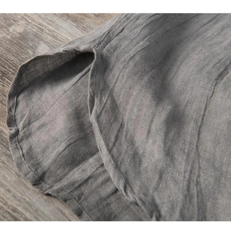 Men's Short Sleeve Linen Shirt - Cove Style-The Yellow Prime
