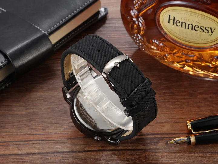 Men's Quartz Sport Watch with Fabric Strap and Unique Alloy Case-The Yellow Prime