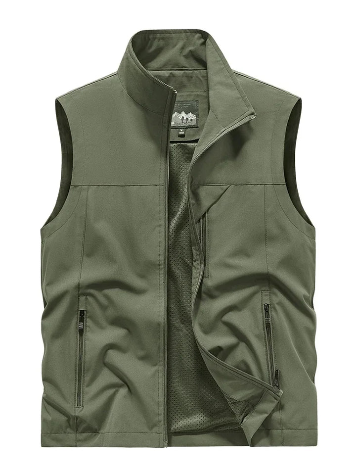 Men's Waterproof Versatile Sleeveless Vest - Lightweight Polyester