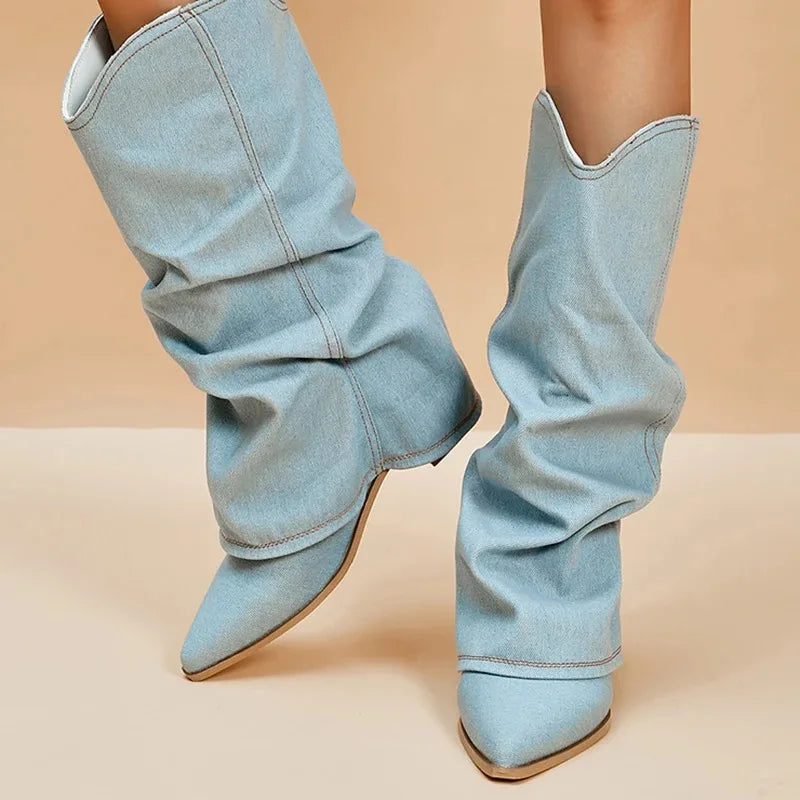 Women's Denim Ankle Boots