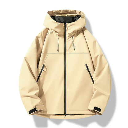 Men's Waterproof Windproof Shell Jacket with Hood