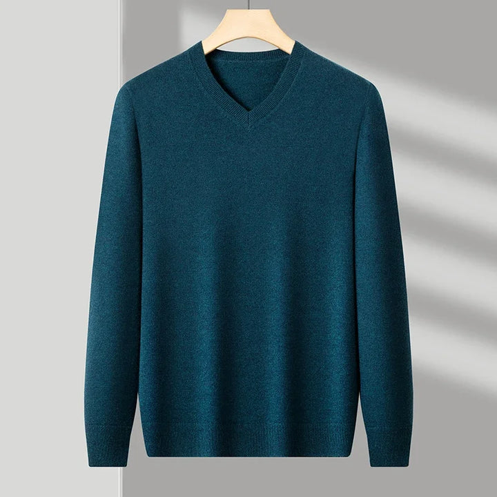 James | Men's Wool V-Neck Sweater